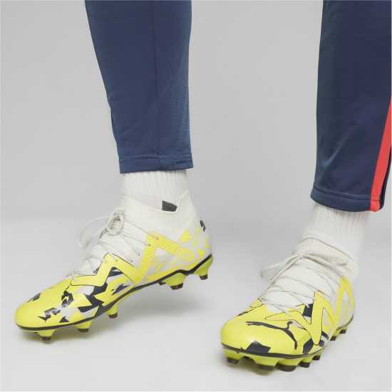 Puma Future Match.3 Adults Firm Ground Football Boots Grey/Yellow Мъжки футболни бутонки
