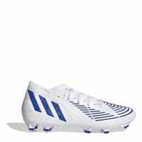 Adidas Predator Edge.2 Firm Ground Boots Unisex White/Blue Футболни стоножки