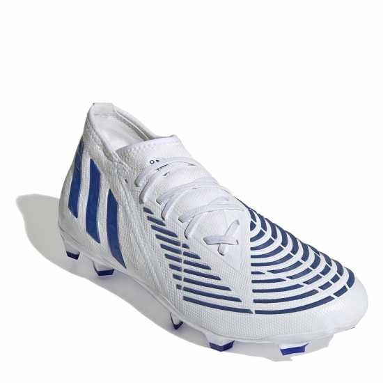 Adidas Predator Edge.2 Firm Ground Boots Unisex White/Blue Футболни стоножки