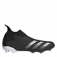 Adidas Predator Edge.3 Laceless Firm Ground Football Boots Black/Black Футболни стоножки