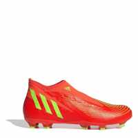 Adidas Predator Edge.3 Laceless Firm Ground Football Boots Red/Green/Blk Футболни стоножки