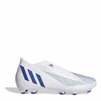 Adidas Predator .3 Laceless Fg Football Boots White/Blue Футболни стоножки