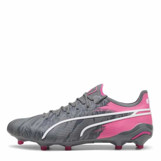 Puma King Ultimate Firm Ground Football Boots Grey/Pink Мъжки футболни бутонки