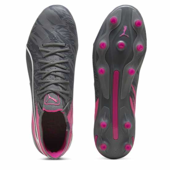 Puma King Ultimate Firm Ground Football Boots Сиво/Розово Футболни стоножки