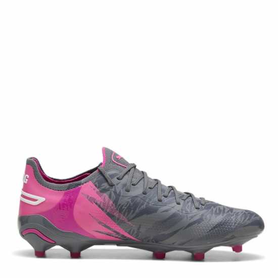 Puma King Ultimate Firm Ground Football Boots Grey/Pink Мъжки футболни бутонки