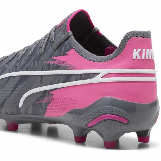 Puma King Ultimate Firm Ground Football Boots Grey/Pink Мъжки футболни бутонки