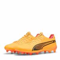 Puma King Ultimate Firm Ground Football Boots Orange/Black Мъжки футболни бутонки