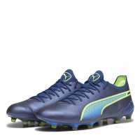 Puma King Ultimate Firm Ground Football Boots Синьо/Зелено Футболни стоножки