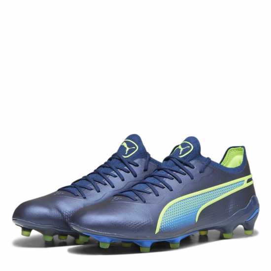 Puma King Ultimate Firm Ground Football Boots Синьо/Зелено Футболни стоножки
