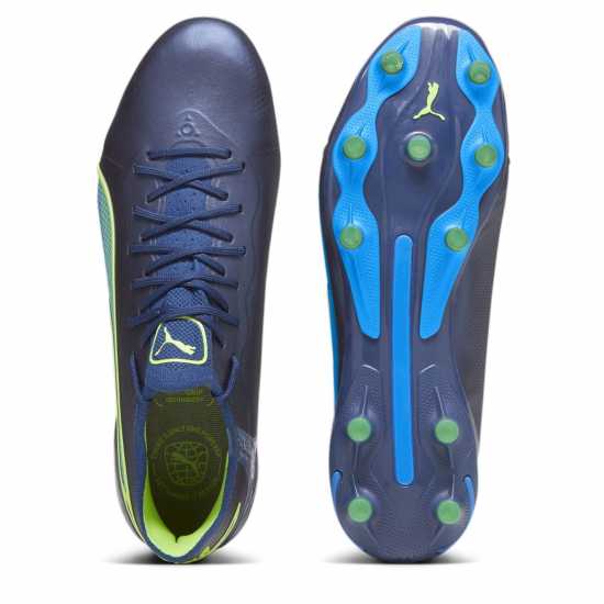 Puma King Ultimate Firm Ground Football Boots Синьо/Зелено Футболни стоножки