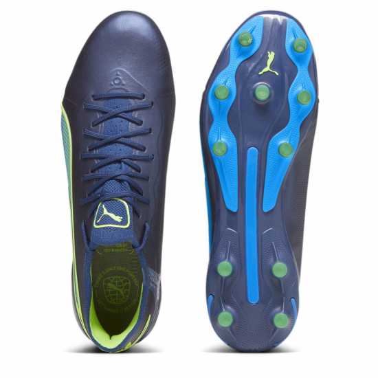 Puma King Ultimate Firm Ground Football Boots Blue/Green Мъжки футболни бутонки