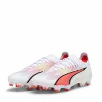 Puma Ultra Ultimate Firm Ground Football Boots White/Pink Мъжки футболни бутонки