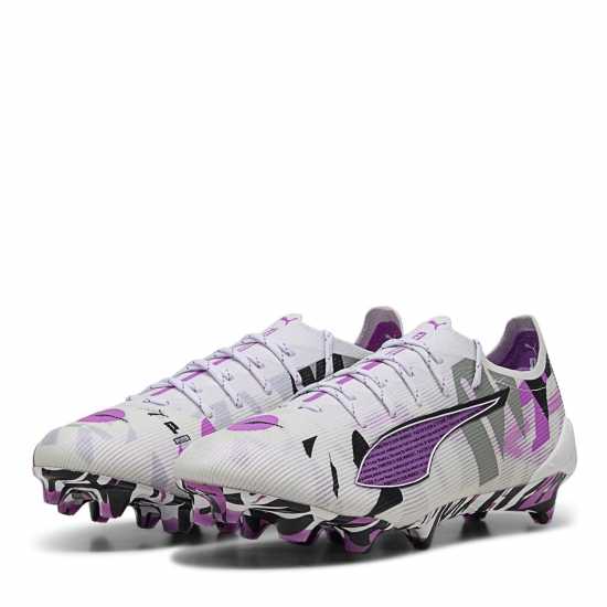 Puma Ultra Ultimate Adults Firm Ground Football Boots Бяло/Лилаво Puma Ultra Ultimate Adults Firm Ground Football Boots Бяло/Лилаво