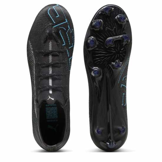 Puma Ultra Pro Firm Ground Football Boots Черно/Сребърно/Аква 