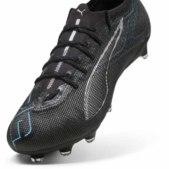 Puma Ultra Pro Firm Ground Football Boots Черно/Сребърно/Аква 