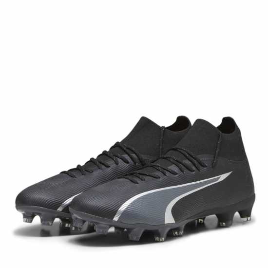 Puma Ultra Pro Firm Ground Football Boots Black/Asphalt Мъжки футболни бутонки