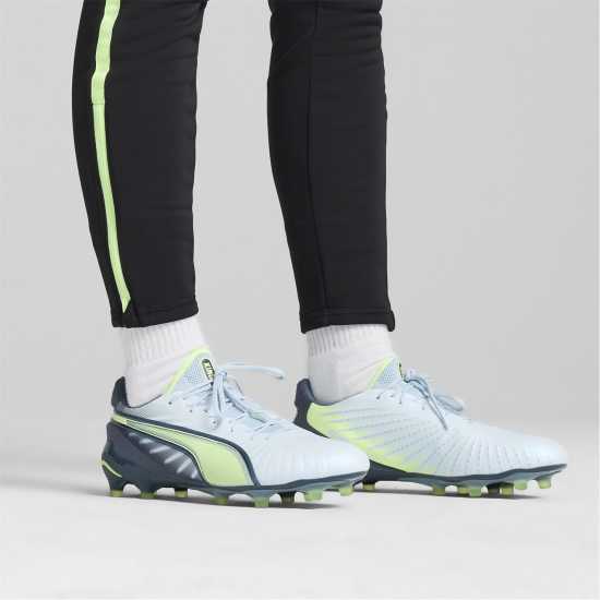 Puma King Ultimate Launch Adults Firm Ground Football Boots Сиво/Жълто Puma King Ultimate Launch Adults Firm Ground Football Boots Сиво/Жълто