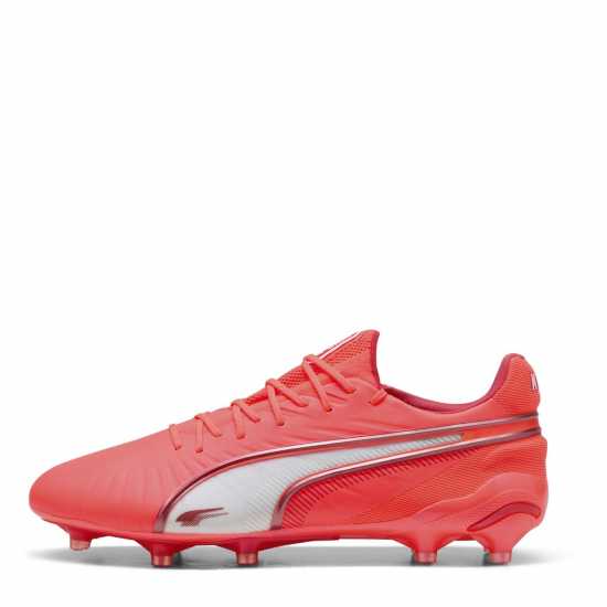 Puma King Ultimate Launch Adults Firm Ground Football Boots Червено/Бяло Puma King Ultimate Launch Adults Firm Ground Football Boots Червено/Бяло