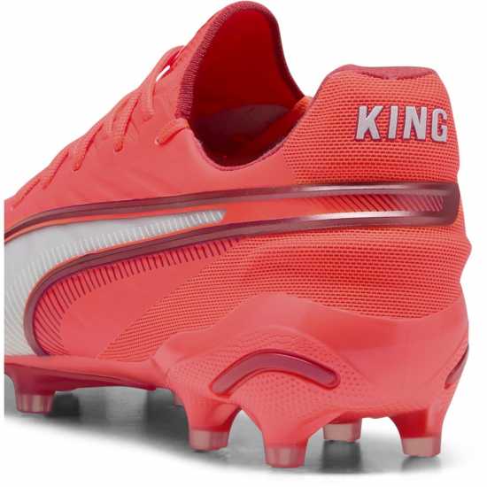 Puma King Ultimate Launch Adults Firm Ground Football Boots Червено/Бяло Puma King Ultimate Launch Adults Firm Ground Football Boots Червено/Бяло