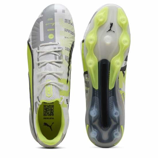 Puma King Ultimate Launch Adults Firm Ground Football Boots Сиво/Жълто Puma King Ultimate Launch Adults Firm Ground Football Boots Сиво/Жълто