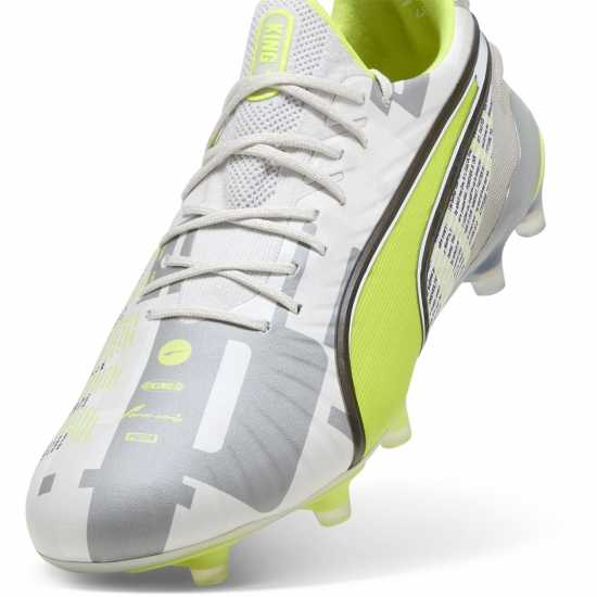 Puma King Ultimate Launch Adults Firm Ground Football Boots Сиво/Жълто Puma King Ultimate Launch Adults Firm Ground Football Boots Сиво/Жълто
