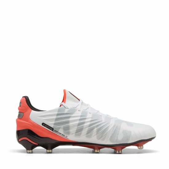 Puma King Ultimate Launch Adults Firm Ground Football Boots Бяло/Червено 