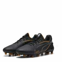 Puma King Ultimate Launch Adults Firm Ground Football Boots Черно/сребро 