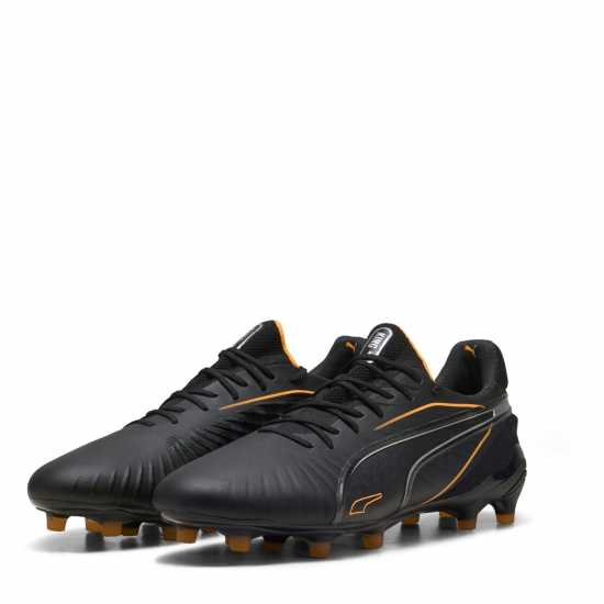 Puma King Ultimate Launch Adults Firm Ground Football Boots Черно/сребро 