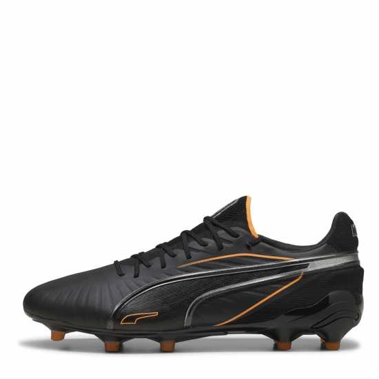 Puma King Ultimate Launch Adults Firm Ground Football Boots Черно/сребро 