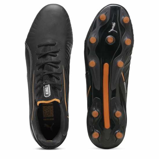 Puma King Ultimate Launch Adults Firm Ground Football Boots Черно/сребро 