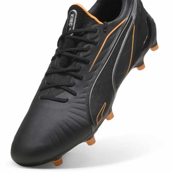 Puma King Ultimate Launch Adults Firm Ground Football Boots Черно/сребро 