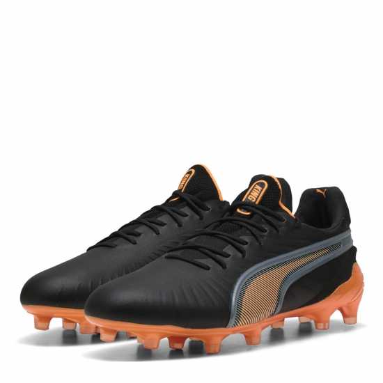 Puma King Ultimate Launch Adults Firm Ground Football Boots Черно/Оранжево 