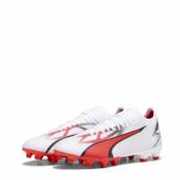 Puma Ultra Match Firm Ground Football Boots White/Pink Мъжки футболни бутонки