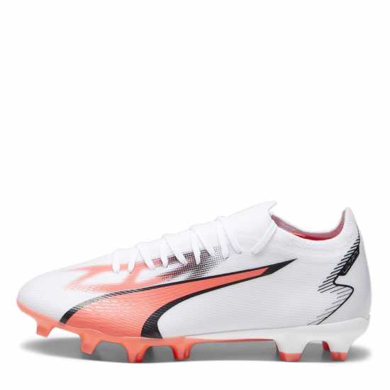 Puma Ultra Match Firm Ground Football Boots Бяло/Розово Футболни стоножки