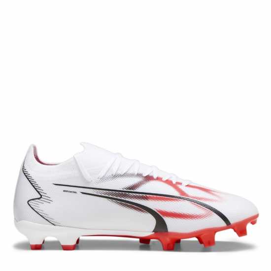 Puma Ultra Match Firm Ground Football Boots Бяло/Розово Футболни стоножки
