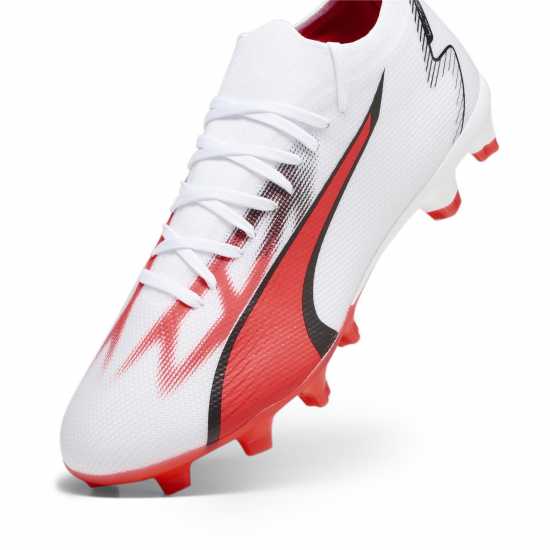 Puma Ultra Match Firm Ground Football Boots Бяло/Розово Футболни стоножки