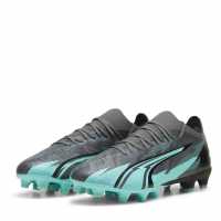 Puma Ultra Match Firm Ground Football Boots Grey/Wht/Aqua Мъжки футболни бутонки