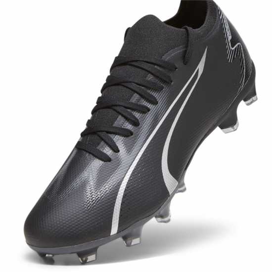 Puma Ultra Match Firm Ground Football Boots Black/Asphalt Мъжки футболни бутонки