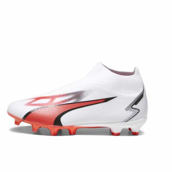 Puma Ultra Match Laceless Firm Ground Football Boots White/Pink Мъжки футболни бутонки
