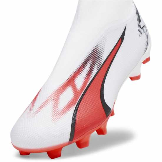 Puma Ultra Match Laceless Firm Ground Football Boots White/Pink Мъжки футболни бутонки
