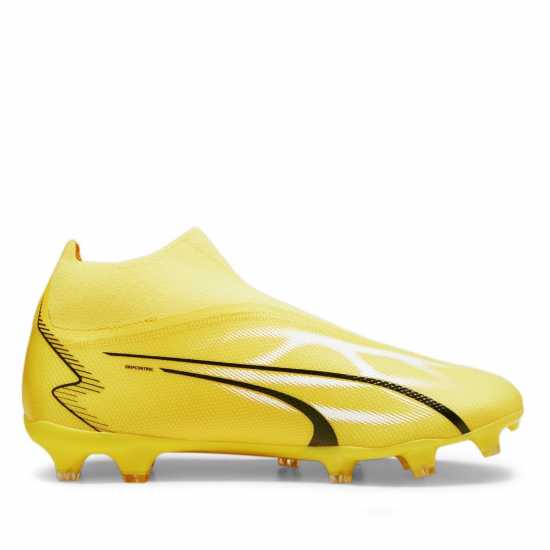 Puma Ultra Match Laceless Firm Ground Football Boots Yellow/White Мъжки футболни бутонки