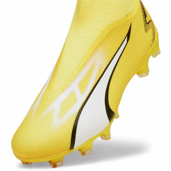 Puma Ultra Match Laceless Firm Ground Football Boots Yellow/White Мъжки футболни бутонки