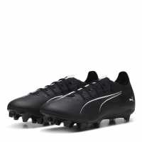 Puma Ultra Match Firm Ground Football Boots Mens Черно/Бяло 
