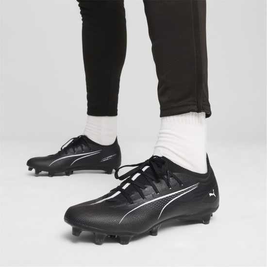 Puma Мъжки Футболни Бутонки Ultra Match Firm Ground Football Boots Mens Черно/Бяло Puma Ultra Match Firm Ground Football Boots Mens Черно/Бяло