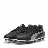 Puma Мъжки Футболни Бутонки King Match Firm Ground Football Boots Mens Черно/Бяло Футболни стоножки