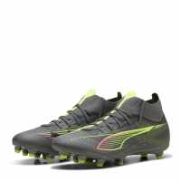 Puma Мъжки Футболни Бутонки Ultra Match+ Firm Ground Football Boots Mens Сребро/Жълто 