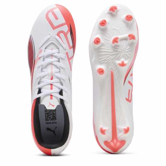 Puma Мъжки Футболни Бутонки Ultra Play Firm Ground Football Boots Mens Бяло/Червено 