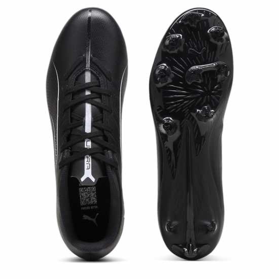 Puma Мъжки Футболни Бутонки Ultra Play Firm Ground Football Boots Mens Черно/Бяло 