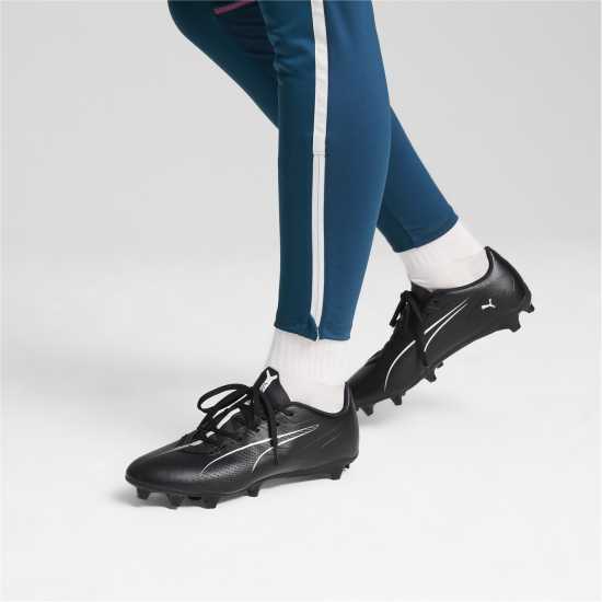 Puma Мъжки Футболни Бутонки Ultra Play Firm Ground Football Boots Mens Черно/Бяло 