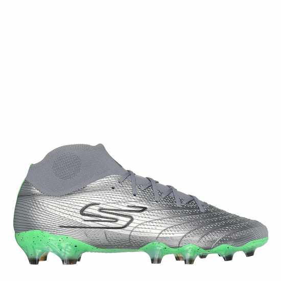 Мъжки футболни бутонки Skechers Skx 01 High Adults Firm Ground Football Boots Silver Skechers Skx 01 High Adults Firm Ground Football Boots Silver Мъжки футболни бутонки